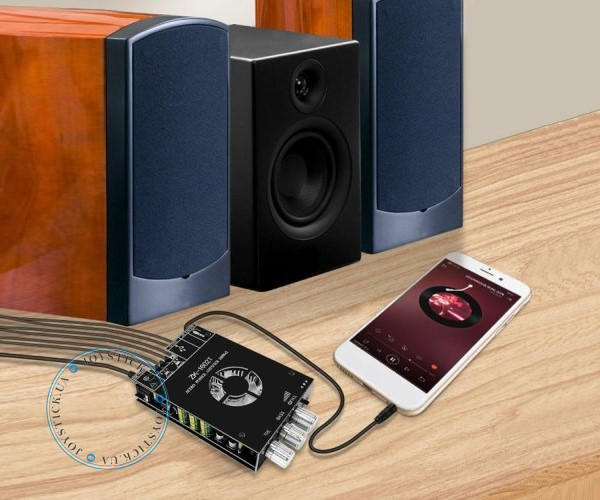 Підсилювач звуку двоканальний ZK-1602T Hi-Fi 160x2 Вт на базі TDA7498E - підтримка Bluetooth AUX USB Колір Чорний